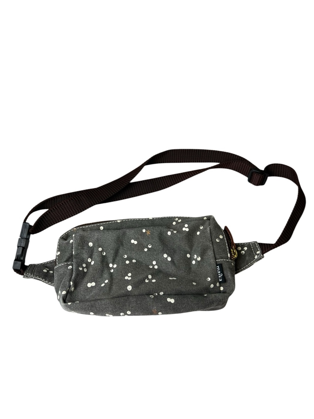 Maika Nochi Fanny Back Recycled Gray Speckled Canvas Belt Bag